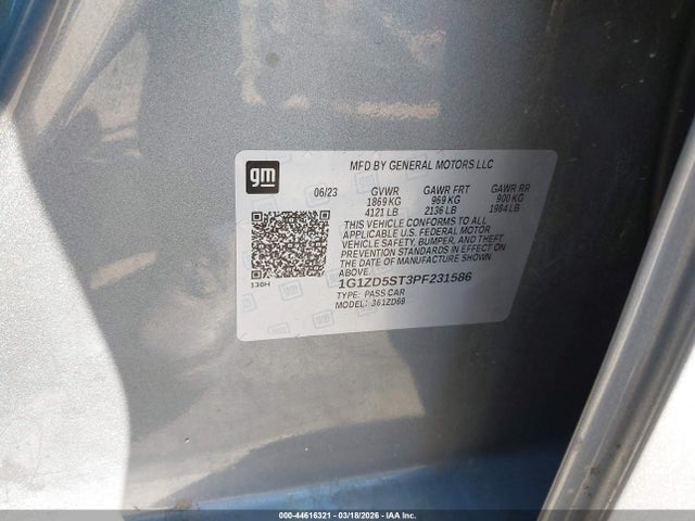 1G1ZD5ST3PF231586 Chevrolet Malibu Fwd 1lt