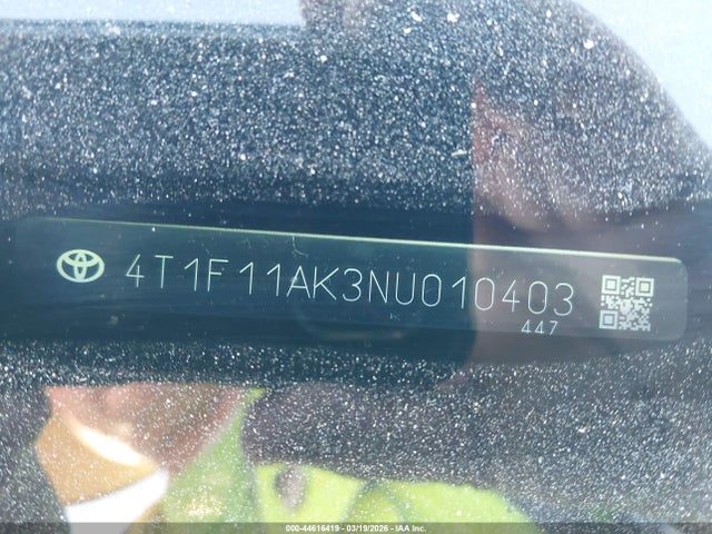 4T1F11AK3NU010403 Toyota CAMRY XLE