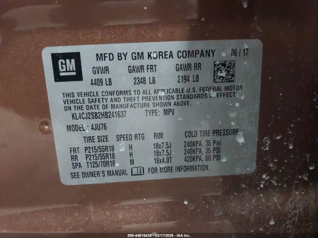 2017 BUICK ENCORE KL4CJ2SB2HB241637 Photo 8