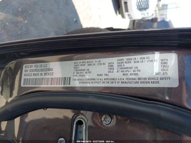 Продажа на аукционе авто 2025 Ram 2500 Lone Star  4x4 6'4 Box, vin: 3C6UR5DL9SG529848, номер лота: 44616474