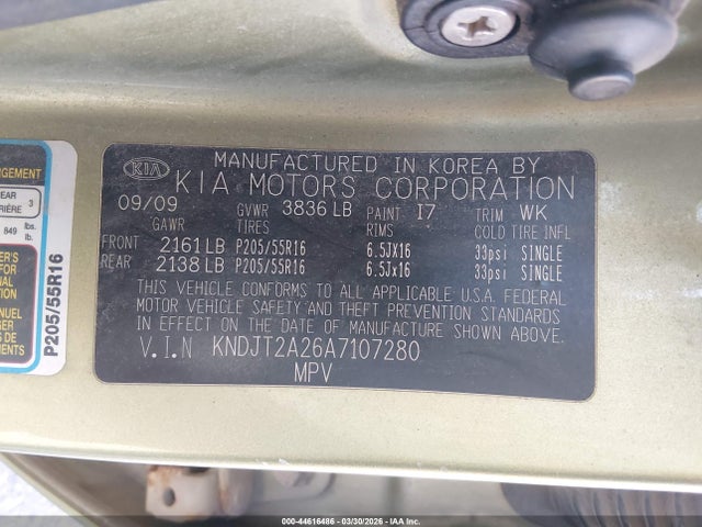 2010 KIA SOUL KNDJT2A26A7107280 Photo 8