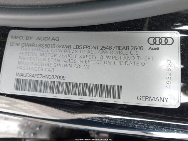 2017 AUDI A6 WAUC8AFC7HN082009 Photo 8