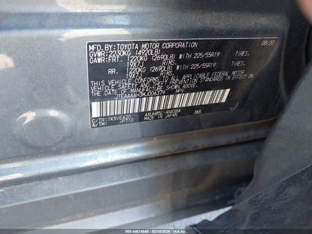 JTEAAAAH3MJ006379 Toyota Venza Limited