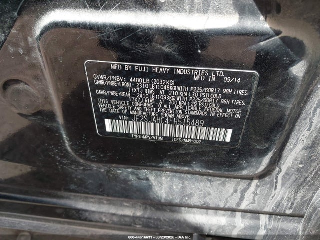 JF2SJAHC4FH515489 Subaru Forester 2.5i Limited