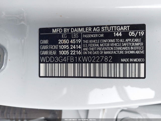 2019 MERCEDES-BENZ A 220 WDD3G4FB1KW022782 Photo 8
