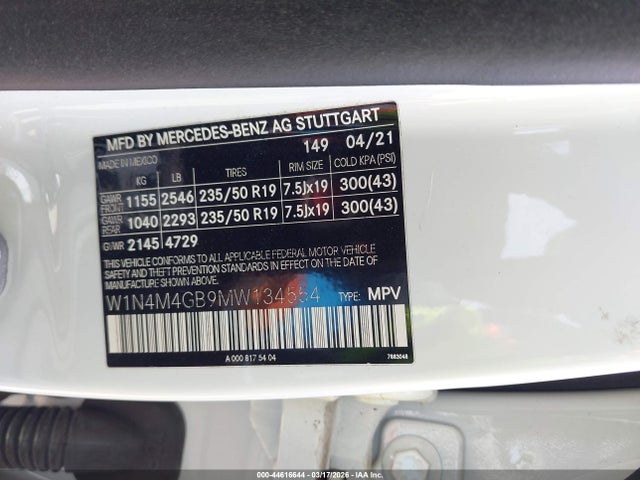 2021 MERCEDES-BENZ GLB 250 W1N4M4GB9MW134554 Photo 8