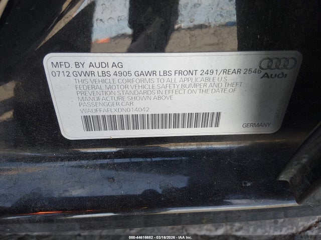 2013 AUDI A4 WAUFFAFLXDN014042 Photo 8