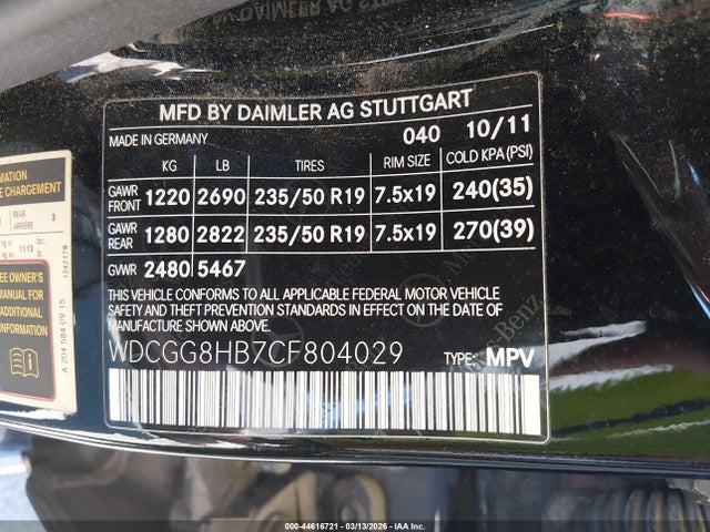 Продаж на аукціоні авто 2012 Mercedes-benz Glk 350 4matic, vin: WDCGG8HB7CF804029, номер лоту: 44616721