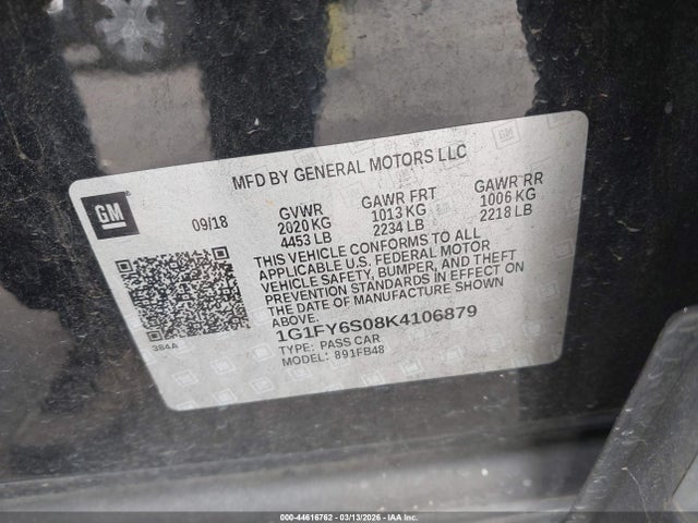 2019 CHEVROLET BOLT EV 1G1FY6S08K4106879 Photo 8