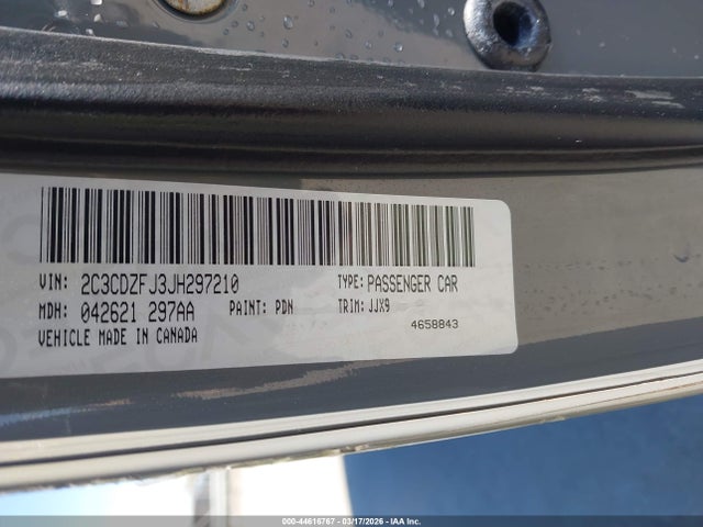 44616767 :رقم المزاد ، 2C3CDZFJ3JH297210 vin ، 2018 Dodge Challenger R/t 392 مزاد بيع