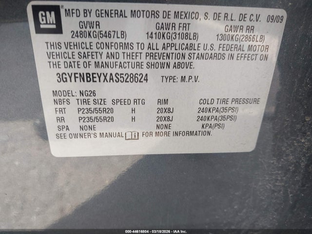 2010 CADILLAC SRX 3GYFNBEYXAS528624 Photo 8