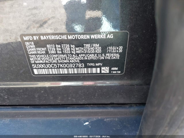 2019 BMW X6 5UXKU0C57K0G92783 Photo 8