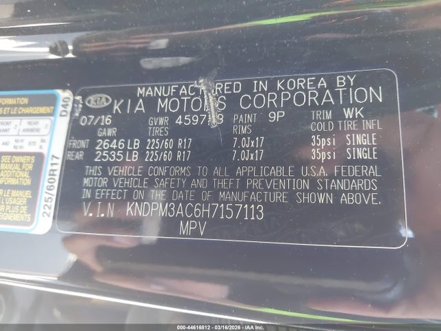 KIA Sportage Lx 2017 KNDPM3AC6H7157113 Image 9