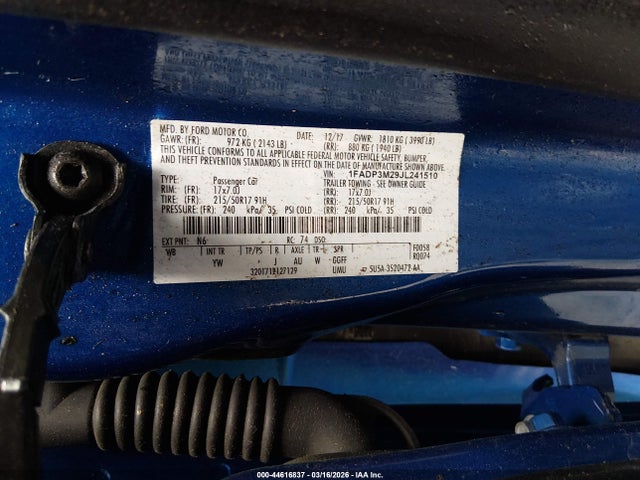 2018 FORD FOCUS 1FADP3M29JL241510 Photo 8