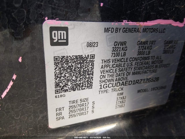 1GCUDAED1RZ126528 Chevrolet Silverado 1500 4wd Short Bed Wt