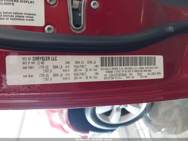 2009 DODGE RAM 1500 1D3HV18T29S760061 Photo 8