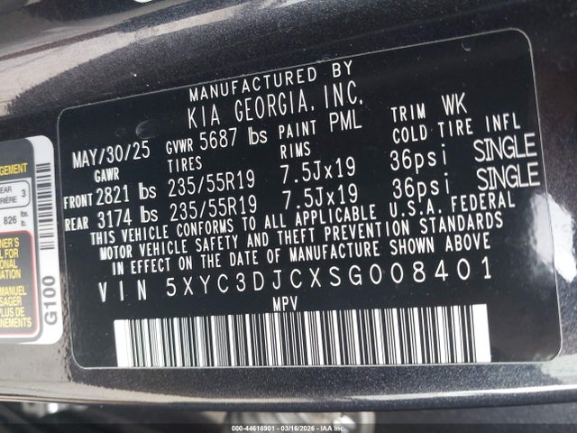 5XYC3DJCXSG008401 KIA Ev6 Light Long Range