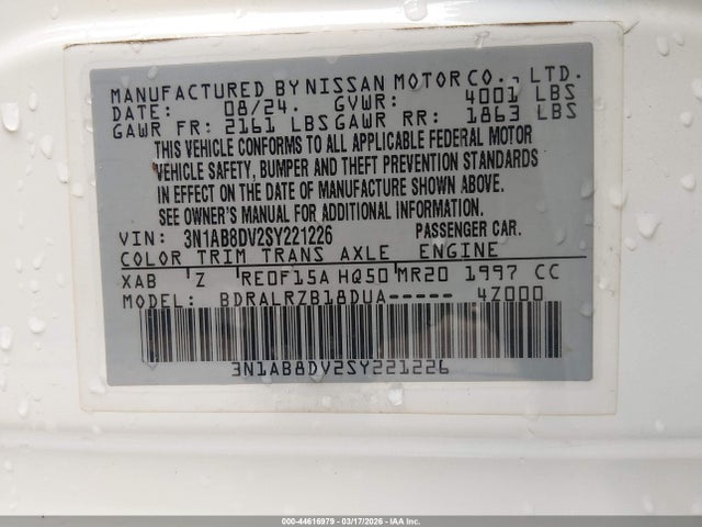 Nissan SENTRA SR 2025 3N1AB8DV2SY221226 Image 9