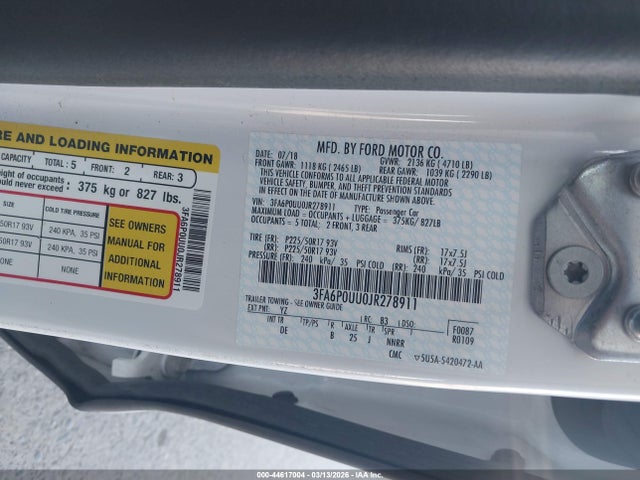 2018 FORD FUSION HYBRID 3FA6P0UU0JR278911 Photo 8