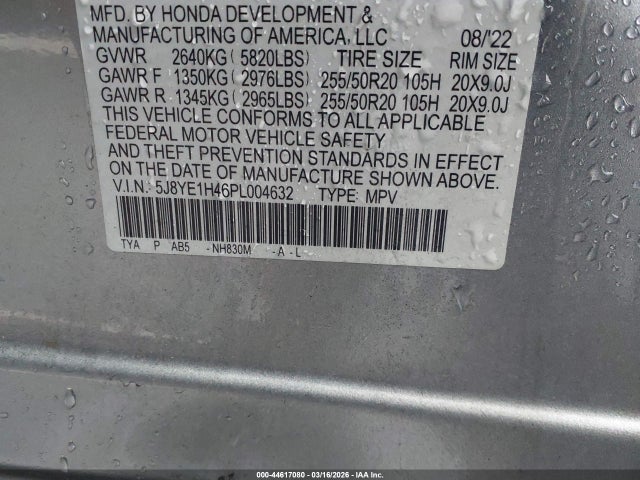 Aukcja sprzedaży 2023 Acura Mdx Technology Package, vin: 5J8YE1H46PL004632, numer aukcji: 44617080