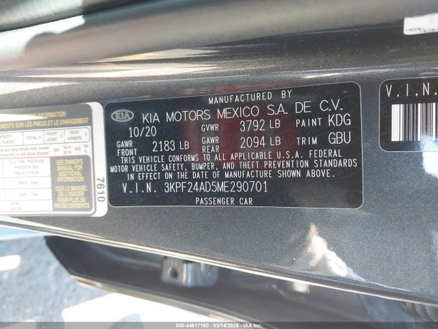2021 KIA FORTE 3KPF24AD5ME290701 Photo 8