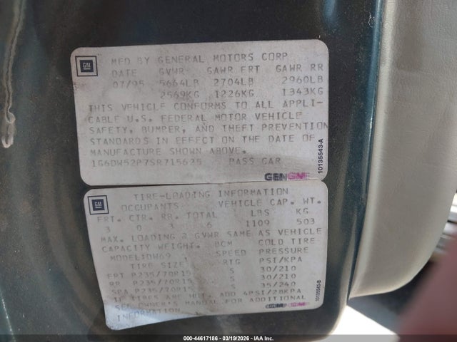 1995 CADILLAC FLEETWOOD 1G6DW52P7SR715625 Photo 8