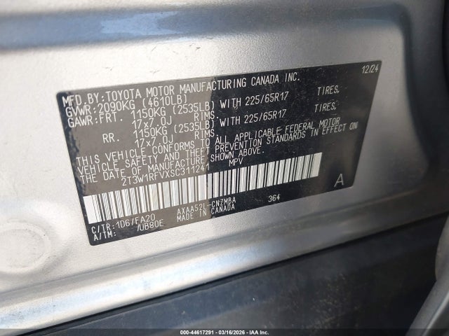Toyota Rav4 Xle 2025 2T3W1RFVXSC311241 Image 9