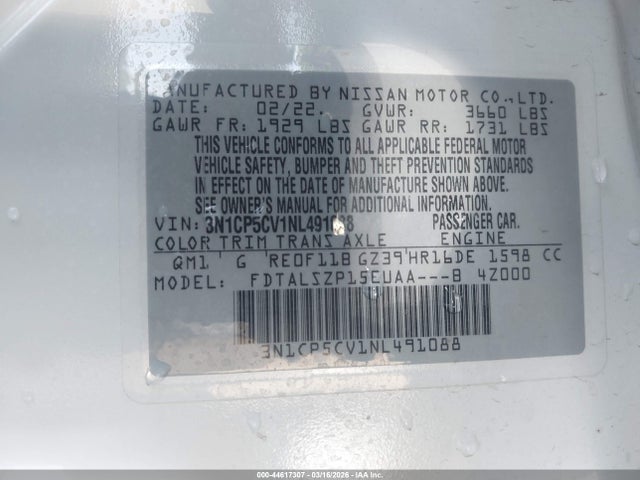 2022 NISSAN KICKS 3N1CP5CV1NL491088 Photo 8