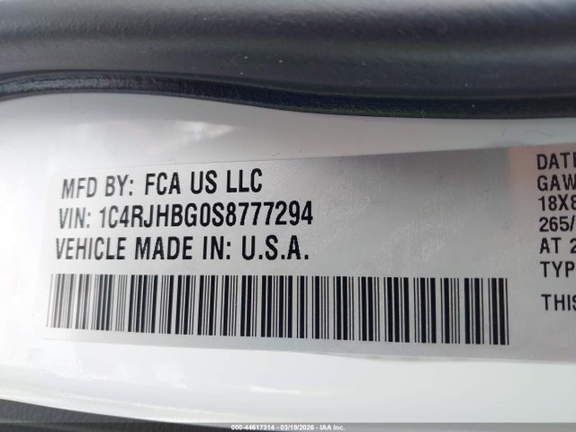 Продажа на аукционе авто 2025 Jeep Grand Cherokee Limited 4x4, vin: 1C4RJHBG0S8777294, номер лота: 44617314