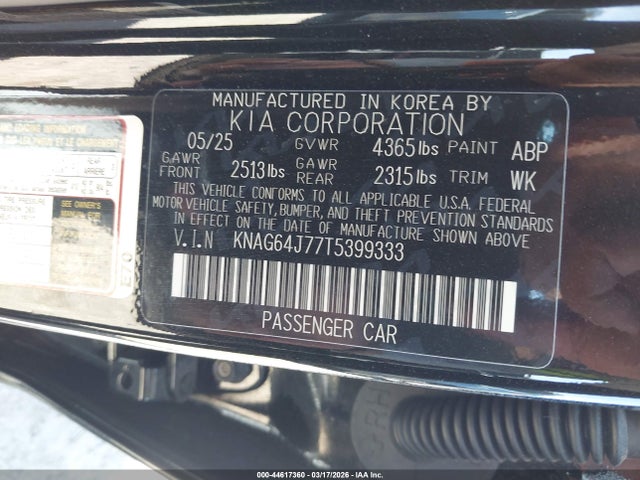 KNAG64J77T5399333 KIA K5 Gt-line Fwd