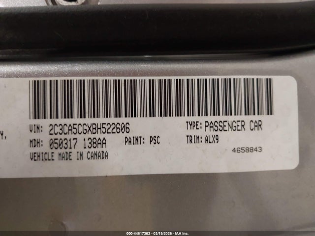 2011 CHRYSLER 300 2C3CA5CGXBH522606 Photo 8