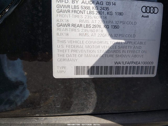 2014 AUDI Q5 WA1LFAFPXEA100009 Photo 8