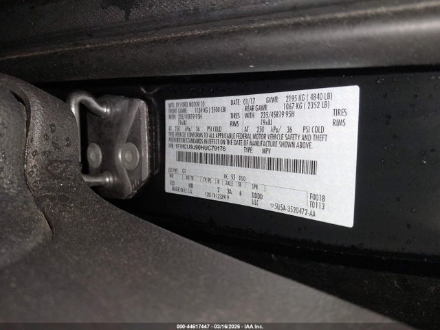 2017 FORD ESCAPE 1FMCU9J90HUC79176 Photo 8