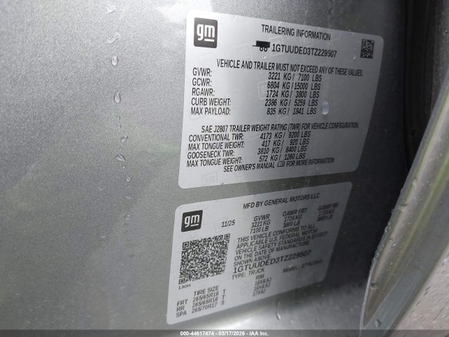GMC SIERRA 1500 2026 1GTUUDED3TZ229507 Image 9