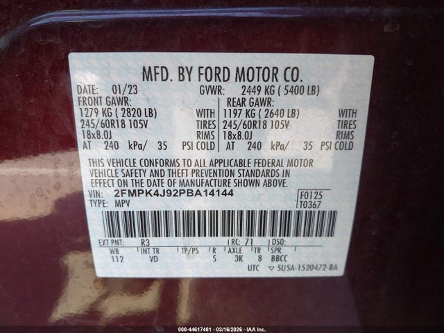 2023 FORD EDGE 2FMPK4J92PBA14144 Photo 8