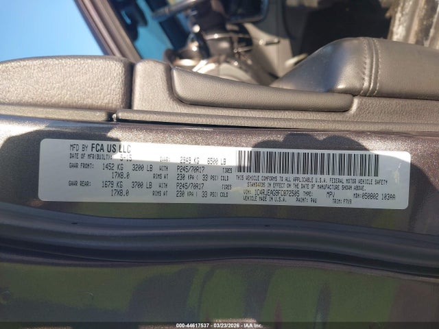 Aukcja sprzedaży 2015 Jeep Grand Cherokee Laredo, vin: 1C4RJEAG9FC872505, numer aukcji: 44617537