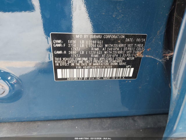 Subaru Outback Wilderness 2025 4S4BTGUD2S3107909 Image 9