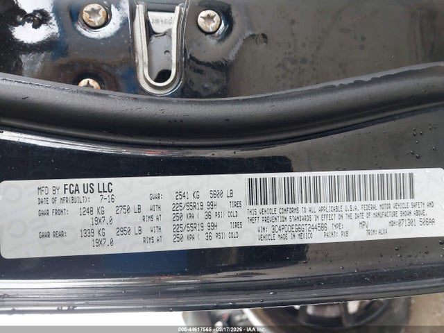 3C4PDDEG6GT244586 Dodge Journey R/t