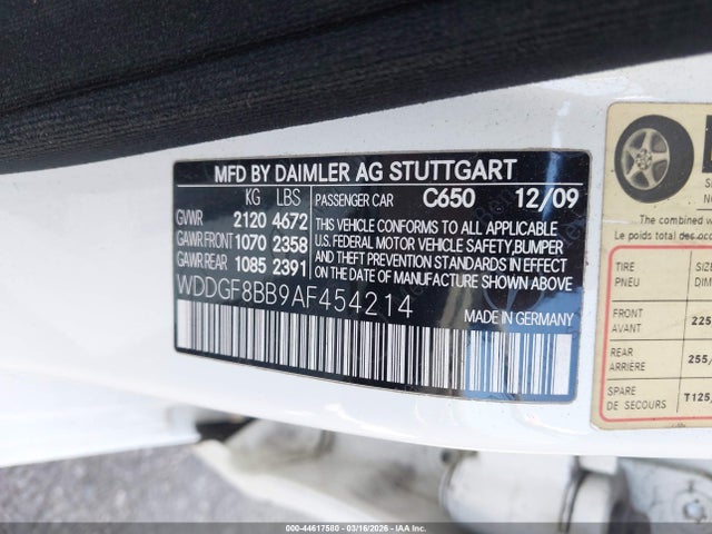2010 Mercedes-benz C 300 Luxury 4matic/sport 4matic მანქანა იყიდება აუქციონზე, vin: WDDGF8BB9AF454214, აუქციონის ნომერი: 44617580