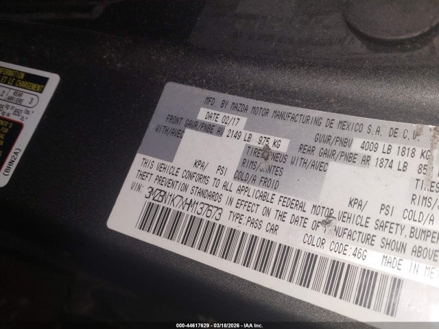 2017 MAZDA MAZDA3 3MZBN1K7XHM137673 Photo 8