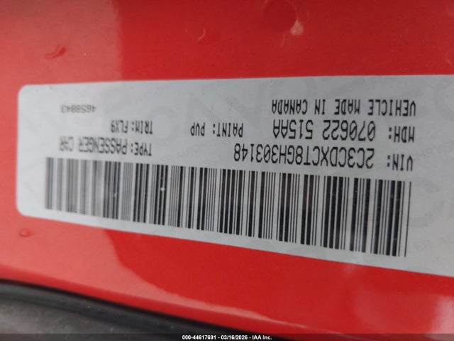 2C3CDXCT8GH303148 Dodge Charger Road/track