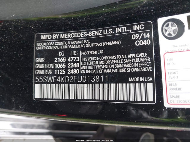 55SWF4KB2FU013811 Mercedes-Benz C 300 Sport 4matic