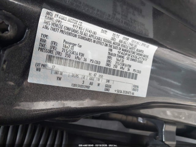 Aukcja sprzedaży 2016 Ford Focus Se, vin: 1FADP3F2XGL217917, numer aukcji: 44618049