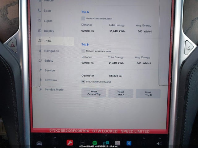 2016 TESLA MODEL X 5YJXCBE2XGF005794 Photo 6