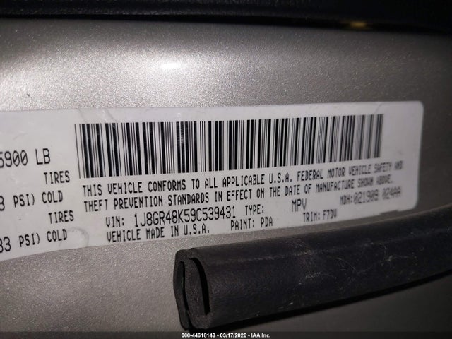 Aukcja sprzedaży 2009 Jeep Grand Cherokee Laredo, vin: 1J8GR48K59C539431, numer aukcji: 44618149