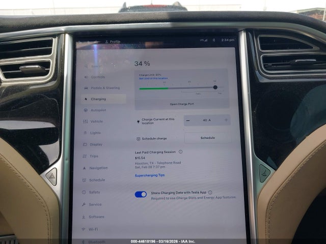 44618196 :رقم المزاد ، 5YJSA1S27FF087514 vin ، 2015 Tesla Model S 70d/85d/p85d مزاد بيع