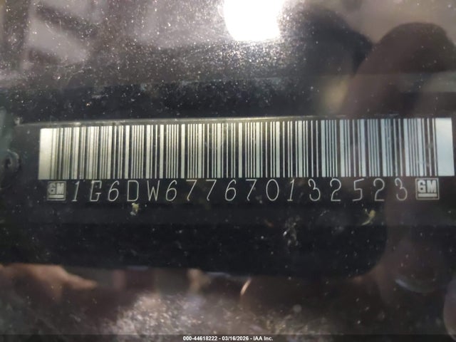 44618222 :رقم المزاد ، 1G6DW677670132523 vin ، 2007 Cadillac Sts V6 مزاد بيع