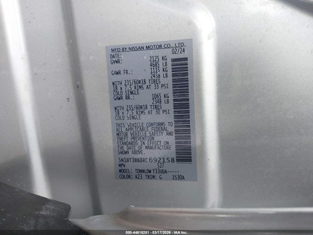 2024 NISSAN ROGUE 5N1BT3BB8RC692158 Photo 8