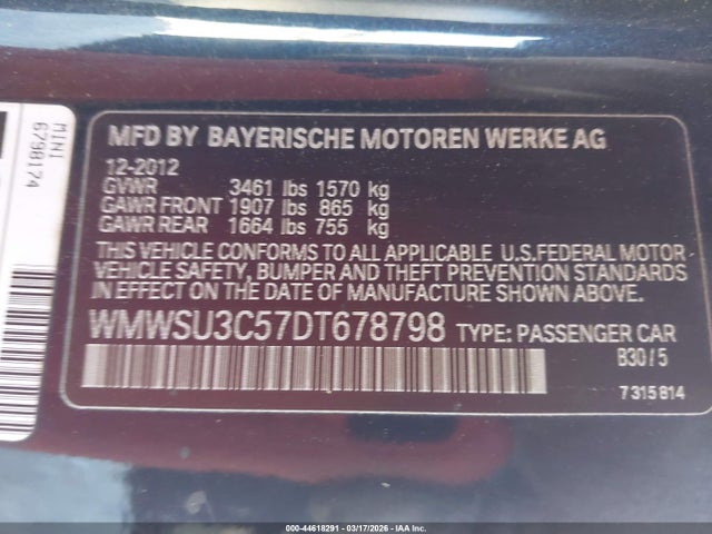 2013 MINI HARDTOP WMWSU3C57DT678798 Photo 8