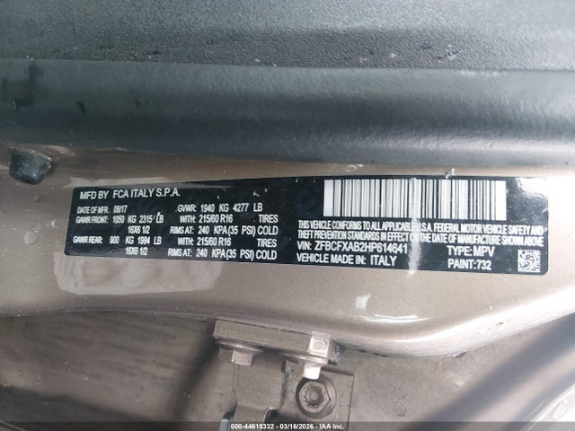 2017 FIAT 500X ZFBCFXAB2HP614641 Photo 8